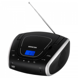 SENCOR SPT1600BS rádio s CD/MP3/USB čierno strieborný