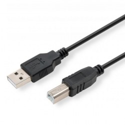 Logo USB kábel (2.0), USB A samec - USB B samec, 5m, čierny, blister