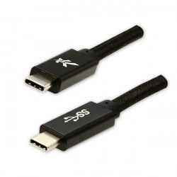 Logo USB kábel (3.2 gen 1), USB C samec - USB C samec, 2m, 5 Gb/s, 5V/3A, čierny