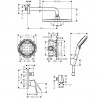 Hansgrohe Crometta S sprchový systém 240 1jet s pákovou batériou chróm, 27958000