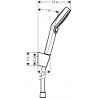 Hansgrohe Crometta vaňový set Vario 2-prúdový s hadicou 1,6m a držiakom biela/chróm, 26692400