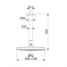 HANSABASICJET stropná hlavová sprcha, s vertikálnym sprchovým ramenom 44370200