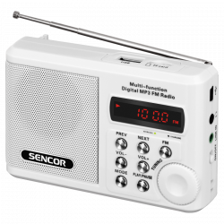 SENCOR SRD215W rádio s USB/MP3