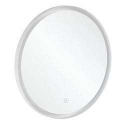 Villeroy & Boch SUBWAY 3.0 zrkadlo okrúhle 71,2 cm, s LED osvetlením, rám biela matná, A4647100