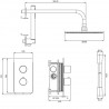 Omnires CONTOUR sprchový podomietkový termostatický systém antracit SYSCT11AT