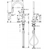 Hansgrohe Talis M54 drezová batéria 210 Eco 2jet s vyťahovacou sprškou, chróm, 72842000