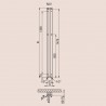 P.M.H. Rosendal radiátor kúpeľňový 115 x 1500 mm chróm R2C2