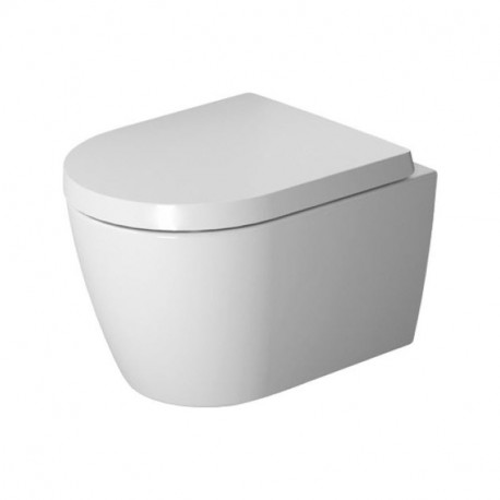 DURAVIT ME by Starck Compact 37 x 48 cm závesná WC misa Rimless, Durafix, biela s úpravou WonderGliss 25300900001