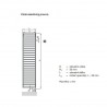 ZEHNDER SUBWAY - elektrický radiátor 1291 x 600 mm s vykurovacou tyčou Racy-S 300W chróm, SUBEC-130-60/GD