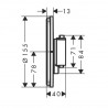 HANSGROHE ShowerSelect Comfort S batéria vaňová podomietková termostatická pre 2 spotrebiče matná čierna 15554670