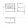 Villeroy & Boch AVENTO skrinka pod umývadlo, 760 x 520 x 447 mm, 2 zásuvky, Elm Impresso A89100PN