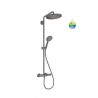 Hansgrohe Croma Select S sprchový systém Showerpipe 280 EcoSmart s termostatom a ručnou 3 pol. kartáčovaný čierny chróm 2689134