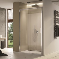 SANSWISS TOP-Line S sprchové posuvné dvere 100cm, pevný diel vpravo, aluchróm číre sklo, TLS2D1005007