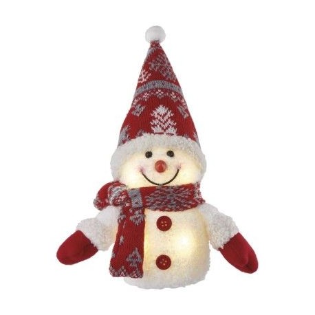 EMOS DCFW04 LED vianočný snehuliak, 25 cm, vnútorny, 3xAAA, teplá biela