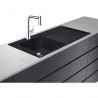 HANSGROHE granitový drez S5110-F45 1050 x 510 mm s odkvapkávacou plochou SilicaTec kamenná šedá, 43330290