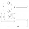 NOVASERVIS TITANIA IRIS paneláková nastenná vaňová batéria 100mm chróm 92033/1,0