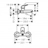Hansgrohe Logis páková umývadlová batéria na stenu chróm, 71225000