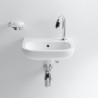 Duravit D-CODE umývadielko 36 x 27 cm s otvorom pre batériu vpravo, biele 07053600082