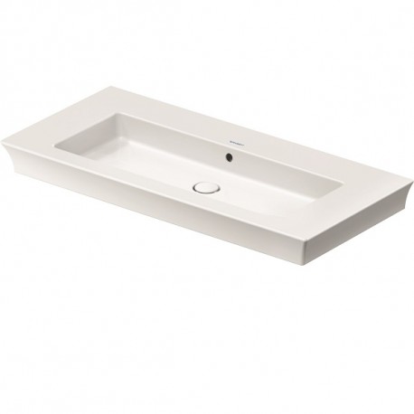 Duravit WHITE TULIP nábytkové umývadlo 105 x 49 cm s prepadom a ventilom s keramickou krytkou, biele 2363100060