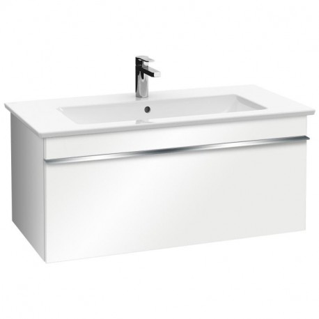 Villeroy & Boch VENTICELLO skrinka pod umývadlo, 953 x 420 x 502 mm Glossy White, úchytka chróm, A93501DH