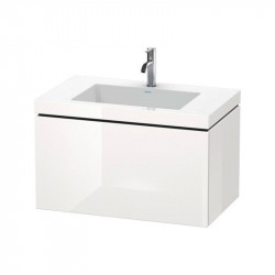 DURAVIT L-CUBE skrinka s umývadlom závesná, 800 x 500 x 480 mm, biela lesklá, LC6917O2222