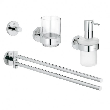 GROHE Essentials sada doplnkov do kúpelne 4v1 chróm 40846001