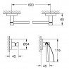 GROHE Essentials sada doplnkov do kúpelne 3v1 chróm 40775001