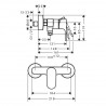 Hansgrohe Rebris S sprchová batéria, na stenu, 2 prietoky, chróm, 72643000