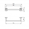 NOVASERVIS držiak uteráku 350mm Metalia 12 chróm 0226,0