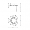 NOVASERVIS držiak zubných kefiek a pohára Metalia 11 chróm 0149,0