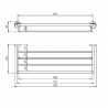 NOVASERVIS veĺký držiak uterákov so závesom 650mm Metalia 11 chróm 0147,0