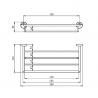 NOVASERVIS veĺký držiak uterákov so závesom 500mm Metalia 11 chróm 0145,0