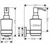 Hansgrohe Logis Universal dávkovač tekutého mydla s držiakom matné sklo/chróm, 41714000