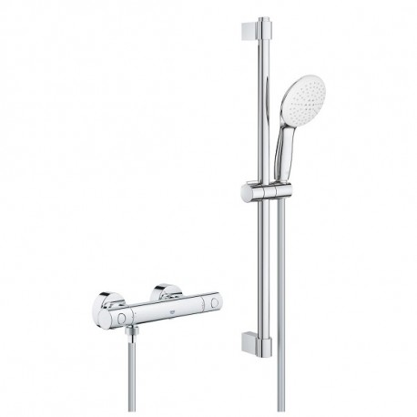 GROHE Grohtherm batéria sprchová termostatická so sprchovým setom Tempesta, tyč 60 cm chróm 34768001