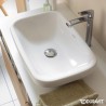 DURAVIT Dura Style umývadlo 60 x 38 cm miska na dosku, brúsená, bez prepadu, biela s úpravou WonderGliss 03496000001