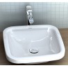 DURAVIT Dura Style umývadlo 43 x 43 cm miska na dosku, brúsená, bez prepadu, biela s úpravou WonderGliss 03494300001