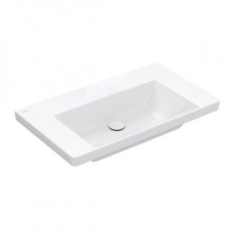 Villeroy & Boch SUBWAY 3.0 umývadlo na skrinku bez prepadu bez otvoru pre batériu , 800 x 470 mm, Biela Alpin , 4A708301