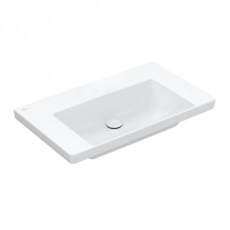 Villeroy & Boch SUBWAY 3.0 umývadlo na skrinku bez prepadu bez otvoru pre batériu , 800 x 470 mm, Stone White Ceramic Plus, 4A7