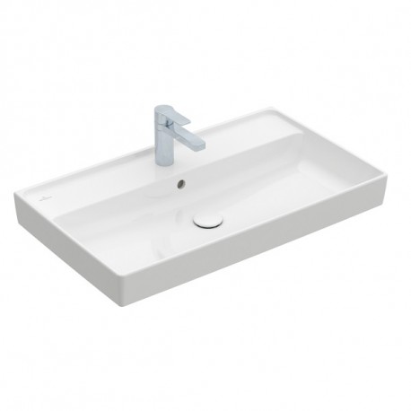 VILLEROY & BOCH Collaro umývadlo nábytkové 800x470 mm, s prepadom, otvor na batériu, CeramicPlus, alpská biela 4A338GR1