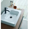 Duravit SOLEIL by Starck 56 x 43,5 cm umývadlo na dosku s prepadom, biele 2378560027