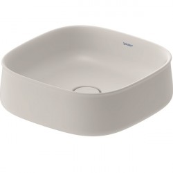 Duravit ZENCHA 42 x 42 cm umývadlo na dosku bez prepadu, brúsené, satin matné biele 2373423279