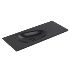 VILLEROY & BOCH Antao umývadlo na skrinku 1200 x 500 mm bez otvoru, bez prepadu ľavé Pure Black C+ 4A77L3R7