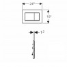 GEBERIT Sigma30 ovládacie tlačidlo splachovania, čierna/chróm 115.883.KM.1
