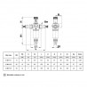 HERZ filter pre studenú pitnú vodu DN15 s membránovým redukčným tlakovým ventilom, 2 3011 01