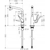 Hansgrohe Metris M71 drezová batéria 320 s otočným výtokom sklopná - pod okno chróm 14823000