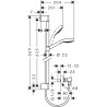 Hansgrohe Croma Select S sprchový set s termostatom Ecostat Comfort a tyčou 0,65m biela/chróm 27013400