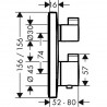 Hansgrohe Ecostat Square termostatická batéria pod omietku s uzatváracím ventilom pre 1 spotrebič chróm 15712000