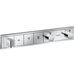 Hansgrohe RainSelect termostatická sprchová batéria pre 3 spotrebiče s držiakom k telesu pod omietku, chróm, 15356000