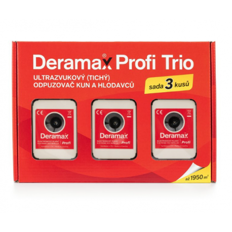 DERAMAX TRIO PROFI odpudzovač ultrazvukový kuny a hlodavce