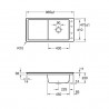 VILLEROY & BOCH Timeline 60 Flat 965 x 475 mm drez keramický s C+ 67902FR1